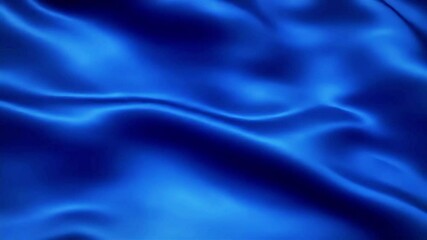 Aufkleber - Flowing Royal Blue Silk Fabric: Abstract Motion Background Texture
