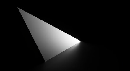 Poster - A triangle with a light shining on it
