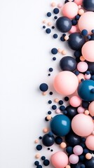 Aufkleber - Pink and Blue Balloons on White Background