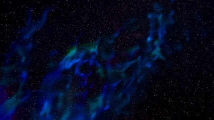 Wall Mural - Colorful nebula with bright center set against backdrop of starry sky in outer space, illustrating the cosmos and astrophysics
