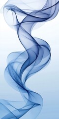 Poster - Abstract Fluid Dynamics Monochrome Elegance of a Graceful Wave in Blue, Minimalist Art.