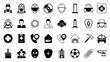 © Mambo_VG - Emergency service vector icons representing safety rescue and aid services with a bold black and