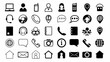 © Mambo_VG - Essential Communication Icons A Comprehensive Collection for Modern Digital Physical Contact in B W