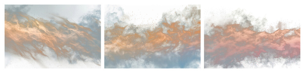 Wall Mural - png abstract cosmic cloud art, element set on transparent background