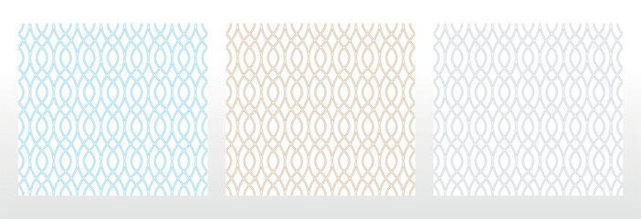 Poster - Set of abstract geometric patterns. Seamless vector backgrounds. Colored ornaments Graphic modern patterns Simple lattice graphic design