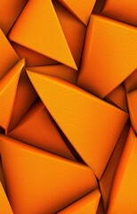 Wall Mural - Abstract geometric pattern with vibrant orange triangular shapes creating a dynamic and modern design.