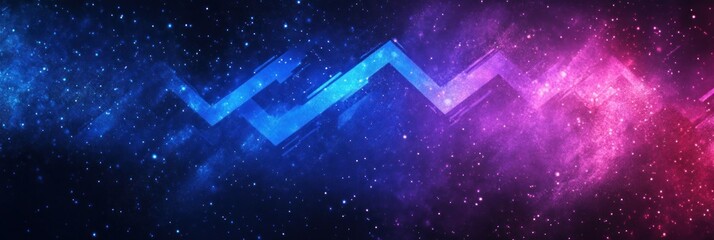 Poster - Cosmic Nebula: A Symphony of Blue and Purple Hues