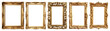 © Rawpixel.com - PNG Elegant ornate gold picture frames, element set on transparent background
