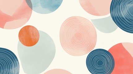 Aufkleber - Abstract pastel circles pattern background.