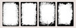© Impixmart - Grunge frame silhouette, comic watercolor background, business photo collage and social media banner border with halftone effect and paint brush stroke texture. Luxury torn paper layout pattern art.