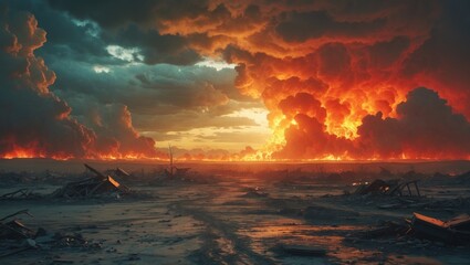 Wall Mural - Destruction of Earth and sky.