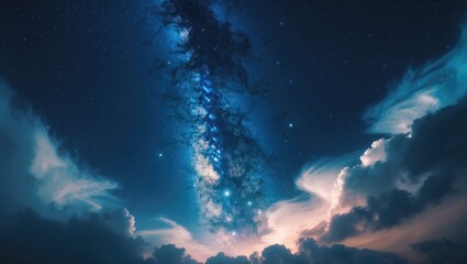 Wall Mural - the milky way visible in the night sky