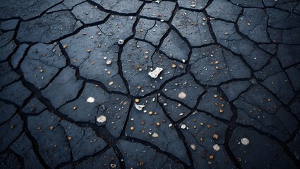 Poster - arid cracked earth, evoking a sense of desolation, drought, and environmental change