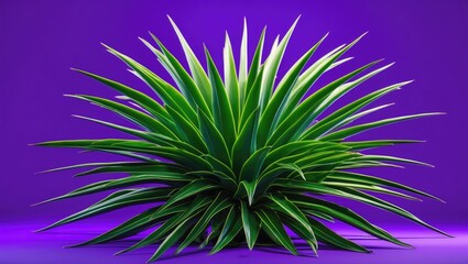 Wall Mural - huge green plant featuring violet