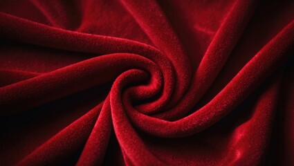 Poster - Background featuring red velvet fabric texture