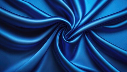 Poster - Chic abstract backdrop in dark navy blue and black for design purposes. Satin silk material with appealing folds. Gorgeous background showcasing wavy lines. Room for content.