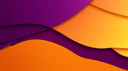 Poster - Abstract orange and purple wave background design