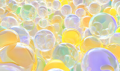 Wall Mural - colorful bubbles field