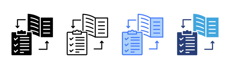 Poster - Protocol icon sheet multiple style collection