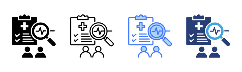 Poster - Monitoring icon sheet multiple style collection