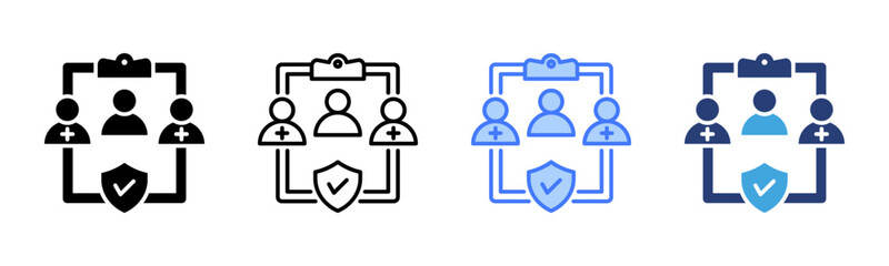 Poster - Ethics Committee icon sheet multiple style collection
