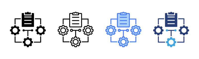Poster - Document Management icon sheet multiple style collection