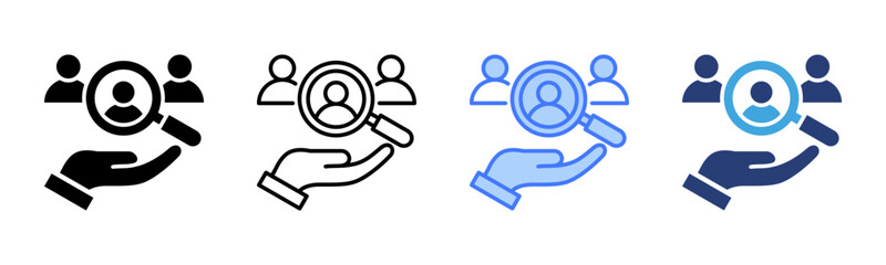 Poster - Research icon sheet multiple style collection