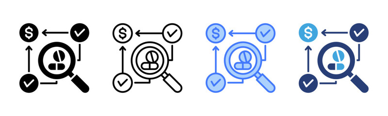 Poster - Survey icon sheet multiple style collection