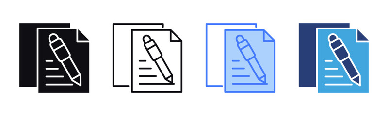 Poster - Edit Document icon sheet multiple style collection