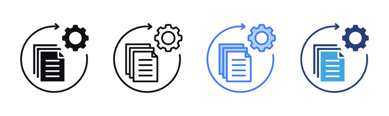 Poster - Batch Processing icon sheet multiple style collection