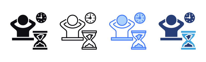Poster - Procrastinating icon sheet multiple style collection
