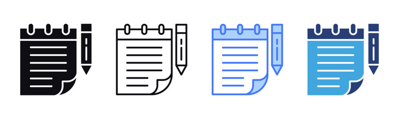Poster - Notes icon sheet multiple style collection