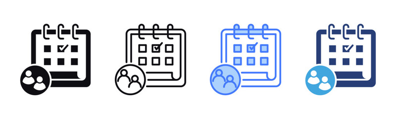 Poster - Appointment icon sheet multiple style collection