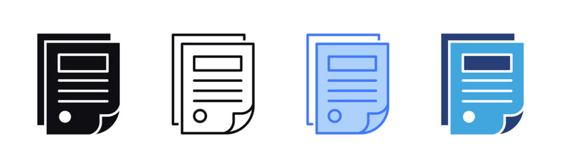 Poster - Document icon sheet multiple style collection