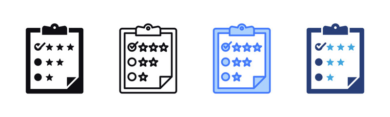 Poster - Evaluation icon sheet multiple style collection