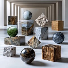 Poster - A collection of various sized and shaped stones