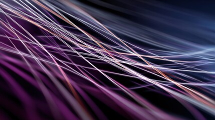 Leinwandbilder - A purple and orange line drawing with a lot of purple and orange lines