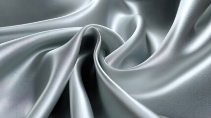 Poster - A silver fabric with a shiny texture