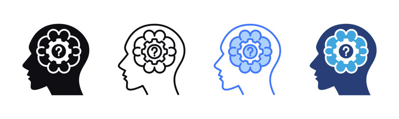 Poster - Critical Thinking icon sheet multiple style collection