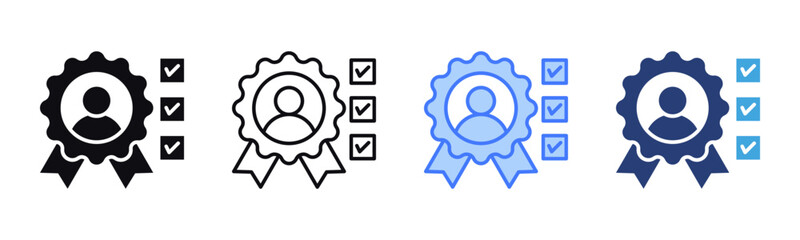 Poster - Competence icon sheet multiple style collection