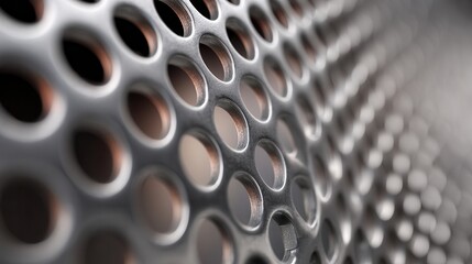 Aufkleber - A close up of a metal surface with many small holes