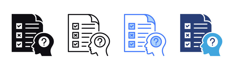 Poster - Hypothesis icon sheet multiple style collection