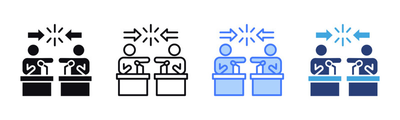 Poster - Opposition icon sheet multiple style collection