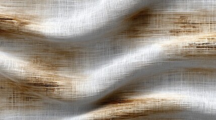 Poster - A piece of fabric with a brown and white pattern