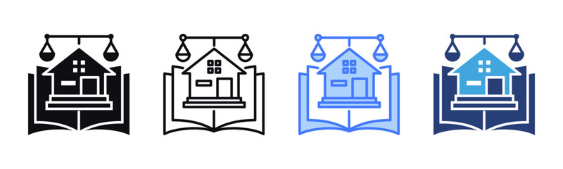 Poster - Trust And Estate Law icon sheet multiple style collection