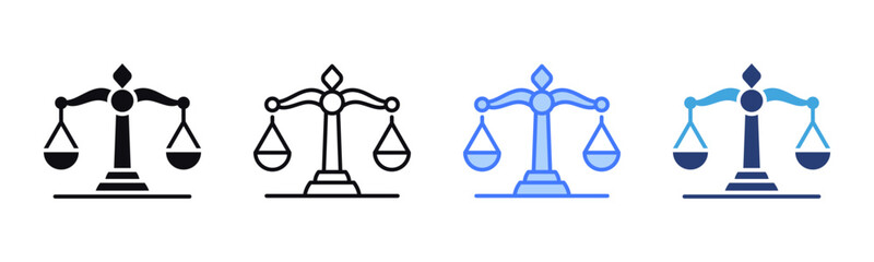 Poster - Scales Of Justice icon sheet multiple style collection