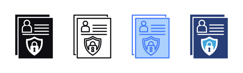 Poster - Confidentiality icon sheet multiple style collection