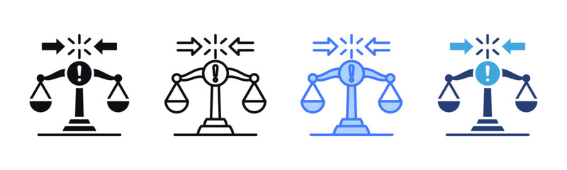 Poster - Dispute icon sheet multiple style collection