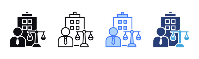Poster - Corporate Law icon sheet multiple style collection