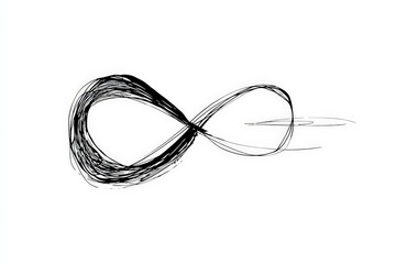 Leinwandbilder - Abstract representation of infinity created with flowing lines on a white background